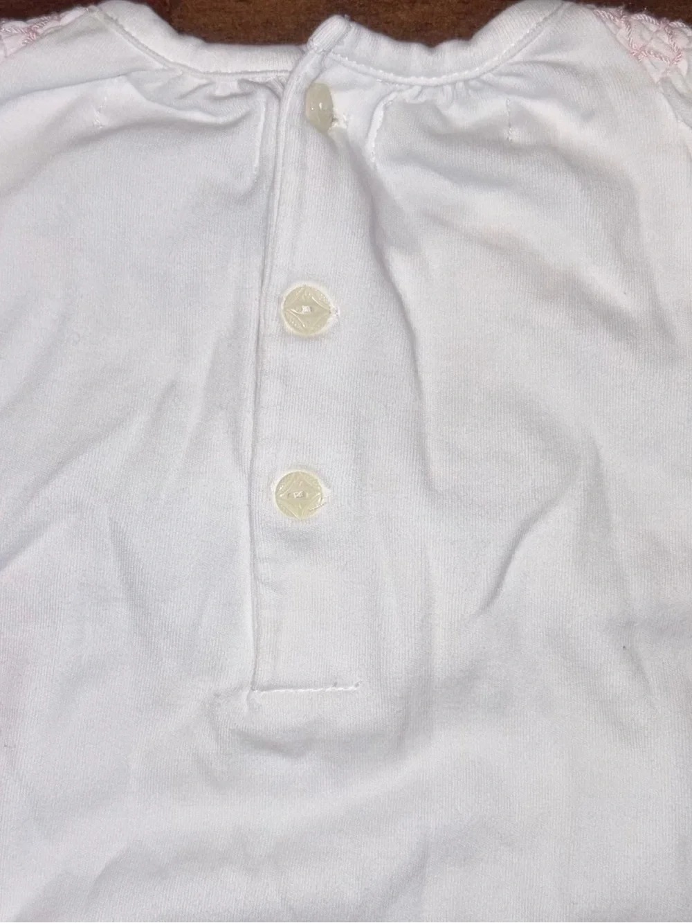 Ralph Lauren smocked and embroidered Ruffled Butt Romper sz 9 mo EUC